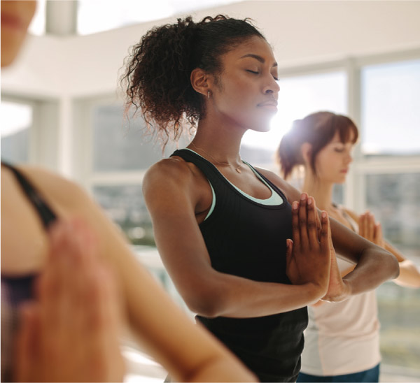 Woman practicing Yoga