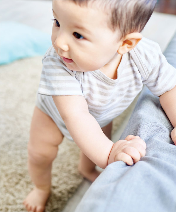 Baby standing up